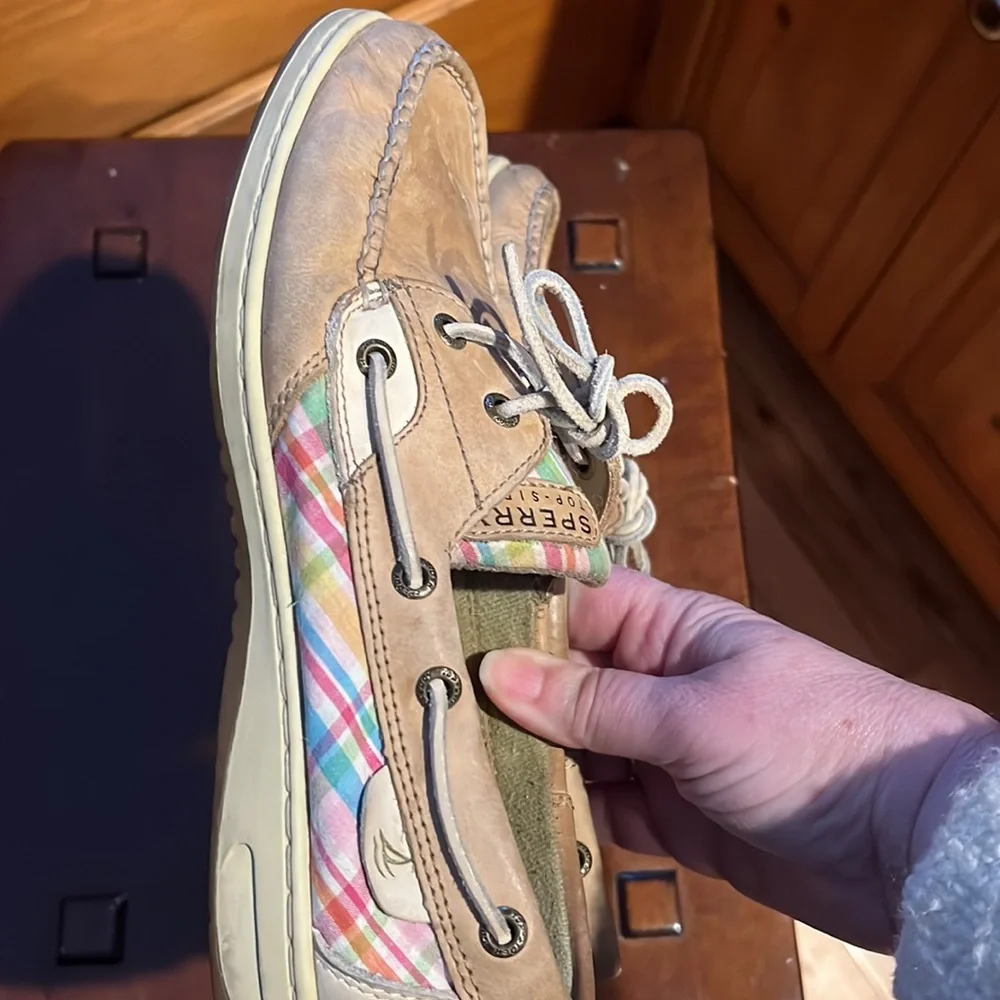 Leather Sperry Topsiders, broken in, great summer shoe, boat shoe